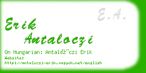 erik antaloczi business card